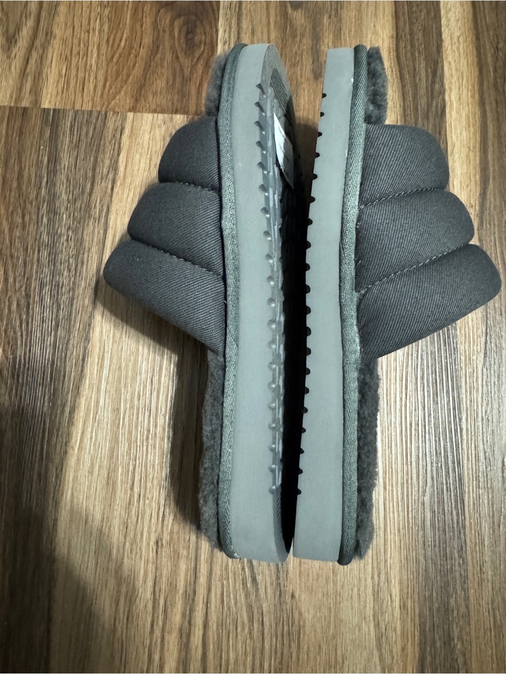 KOOLABURRA By UGG Rommie Men's Gray Slippers Faux Fur Lining Sz. 9 - Picture 6 of 9